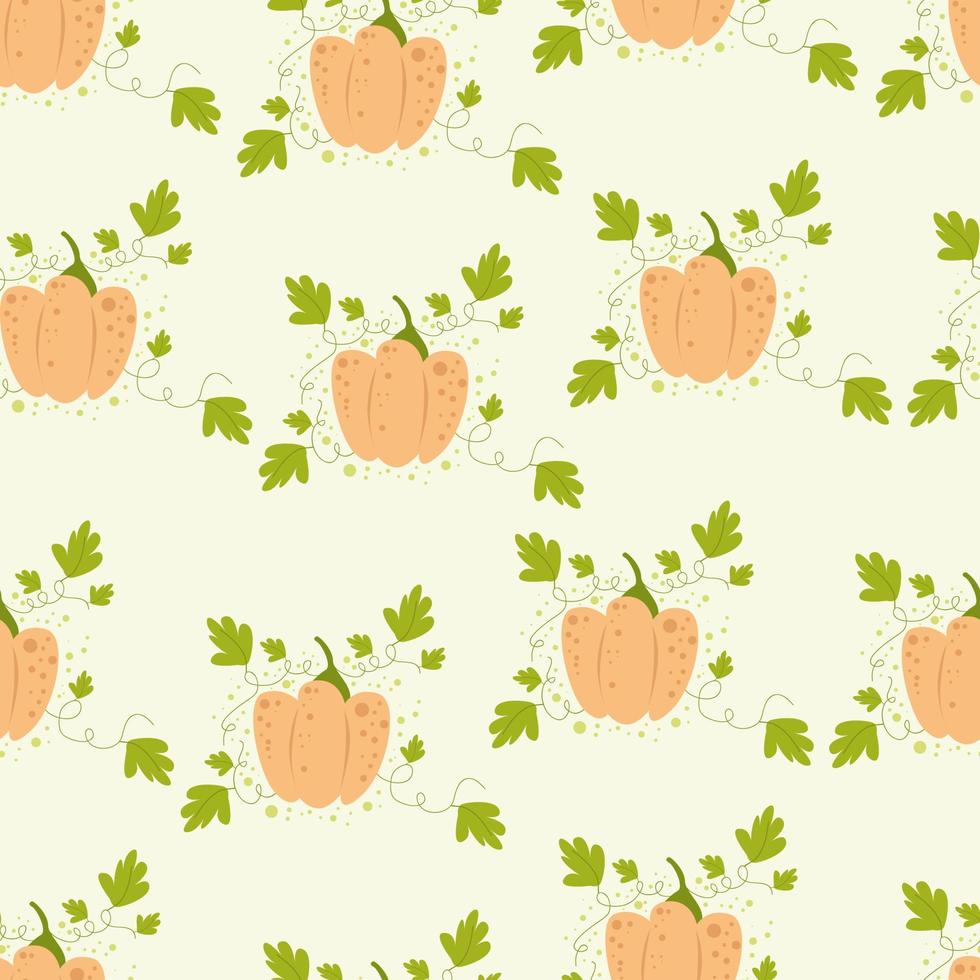 Seamless pattern with halloween pumpkin graphic vector