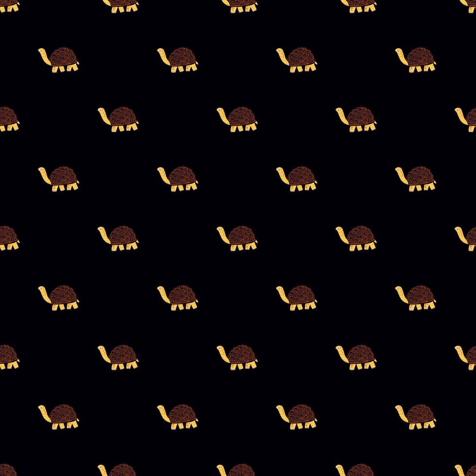 L12122021-07Cute turtles seamless pattern. Funny animals ornament. vector