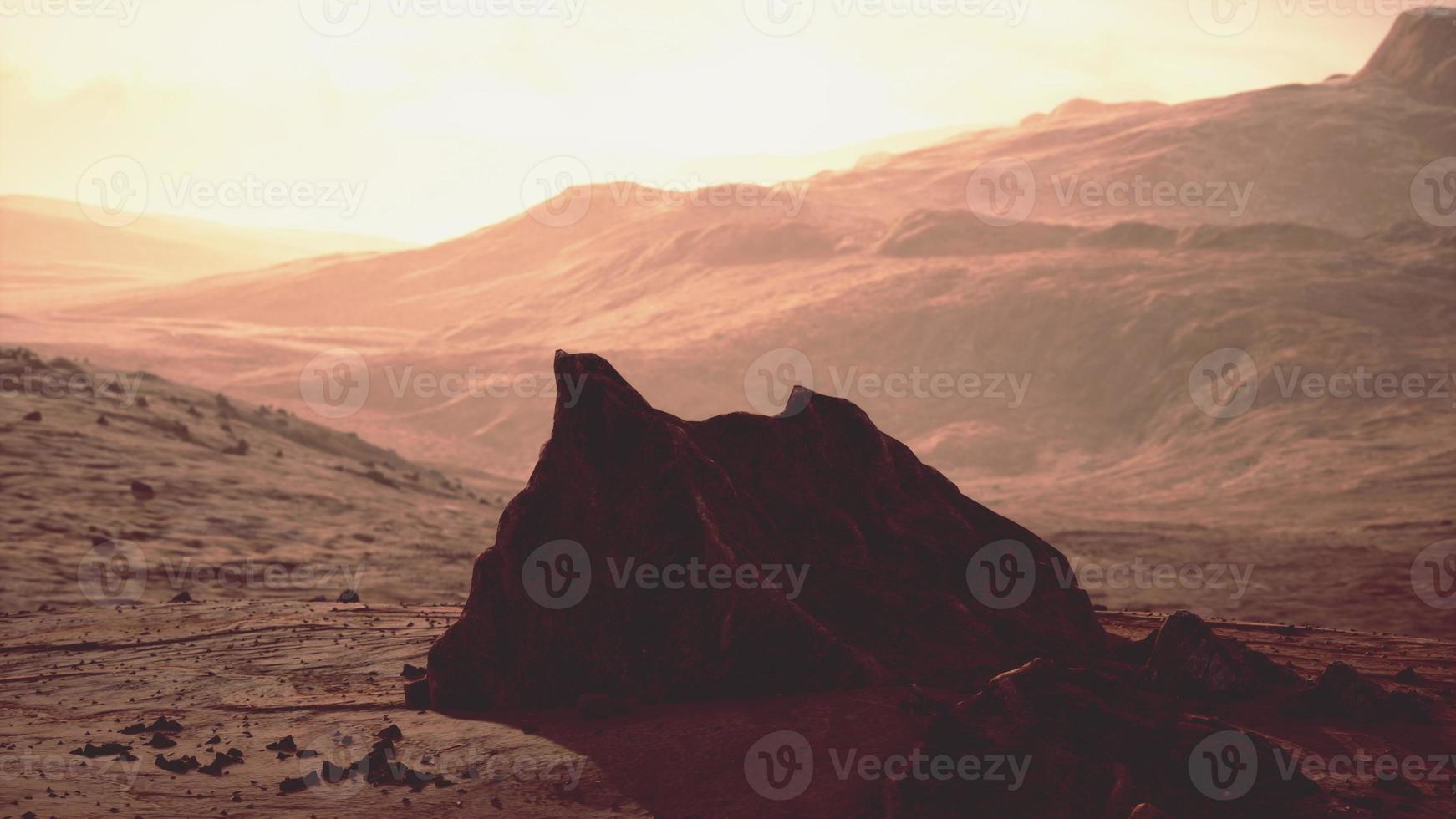 Rock formations in desert of Wadi Rum photo