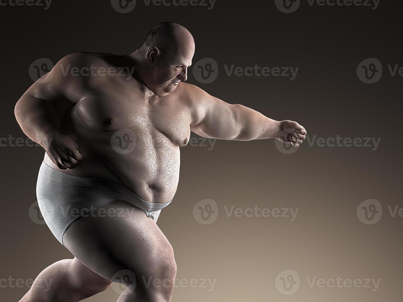 extremally fat man photo