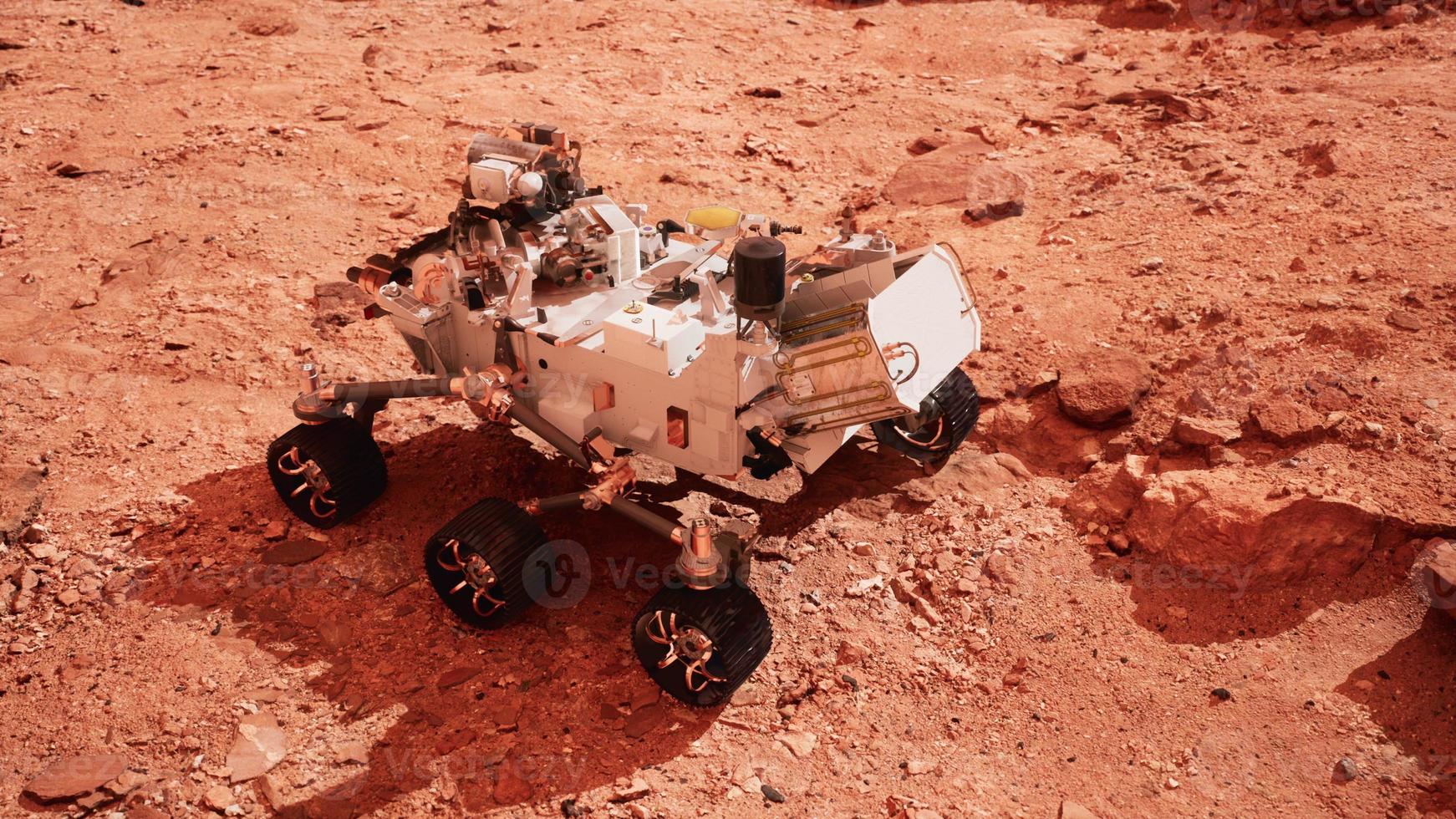 Mars Rover Perseverance exploring the red planet. Elements furnished by NASA. photo