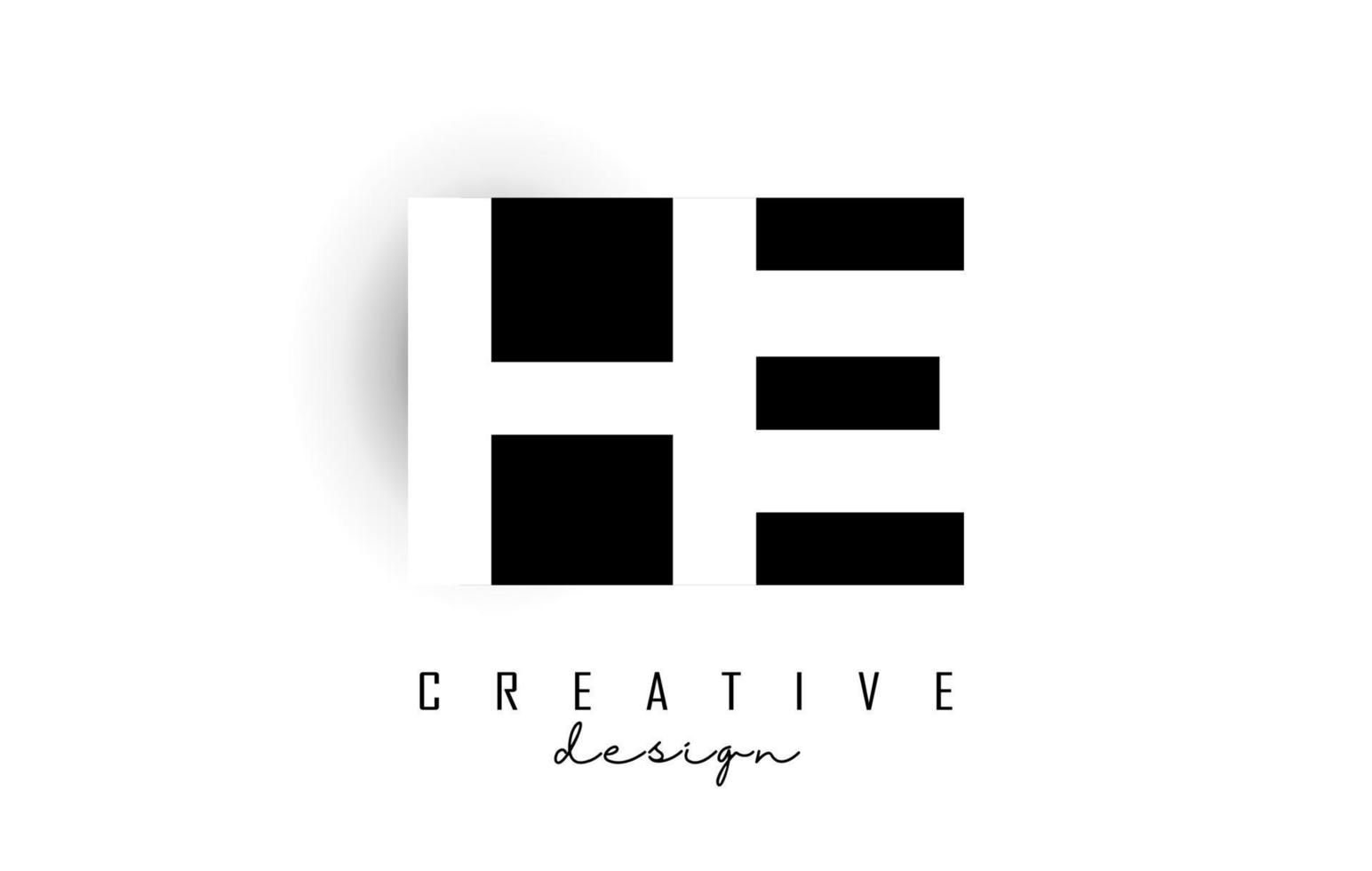 El logotipo de letras con diseño de espacio negativo. ilustración vectorial con tipografía geométrica. vector