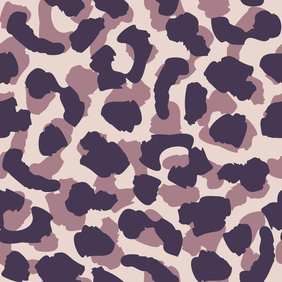 patrón abstracto sin costuras de piel de leopardo. repetición de textura de colores púrpura y negro. vector
