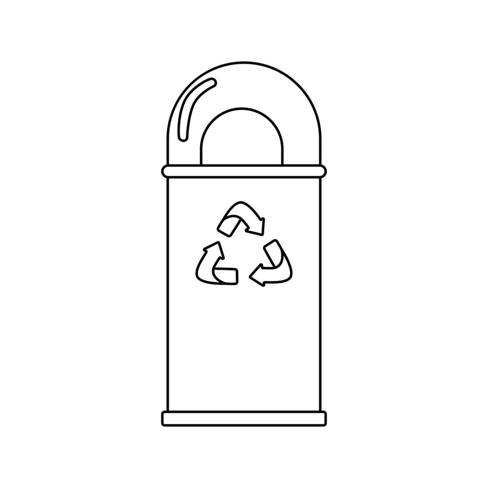 Trash icon. Arrows recycle eco symbol. Simple design vector