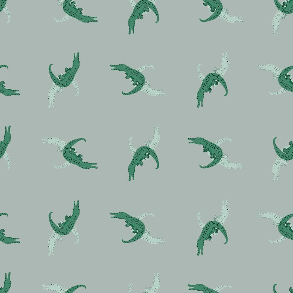 Cute crocodiles seamless pattern.Funny animals background. vector