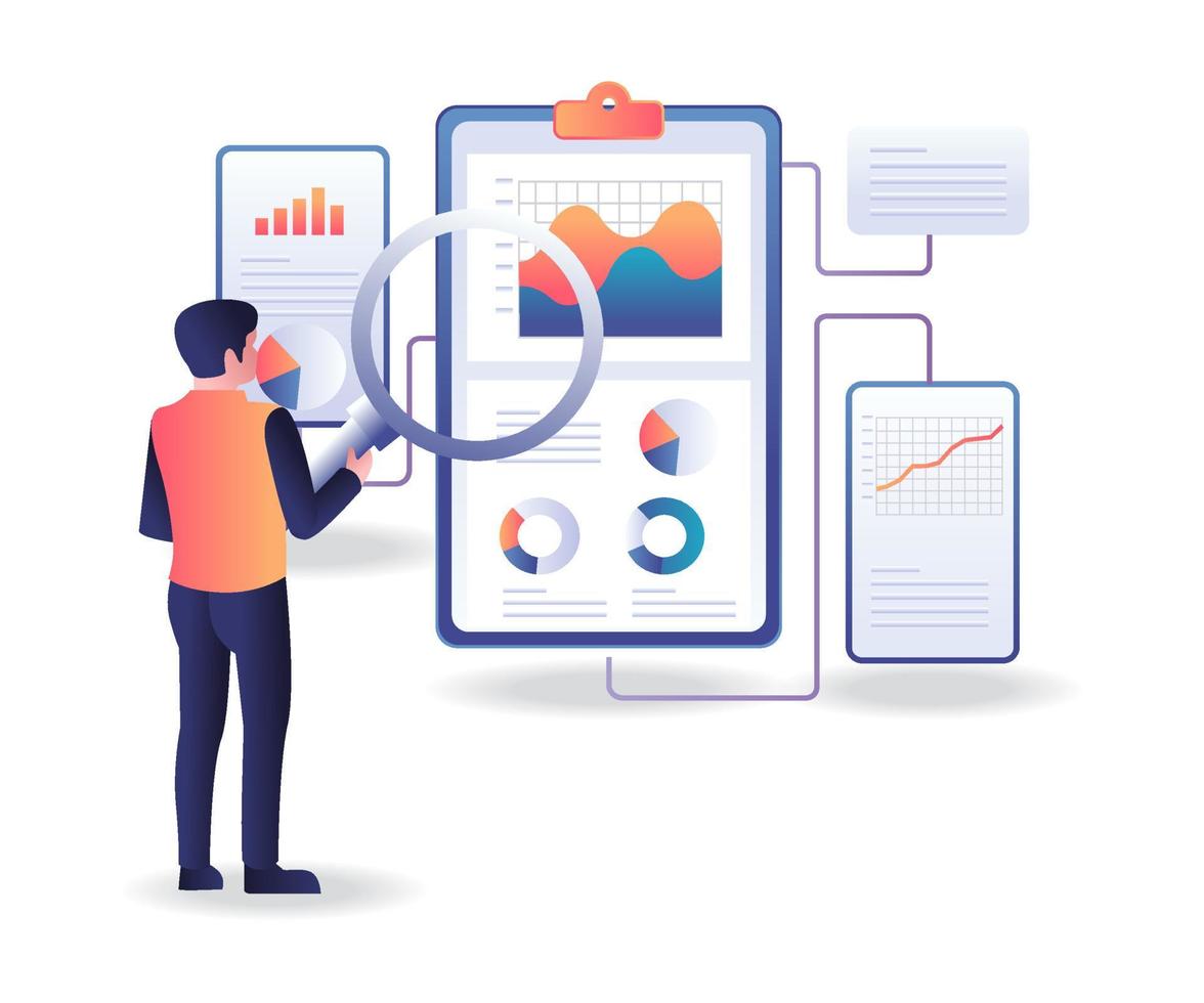 Web seo optimization analyst vector