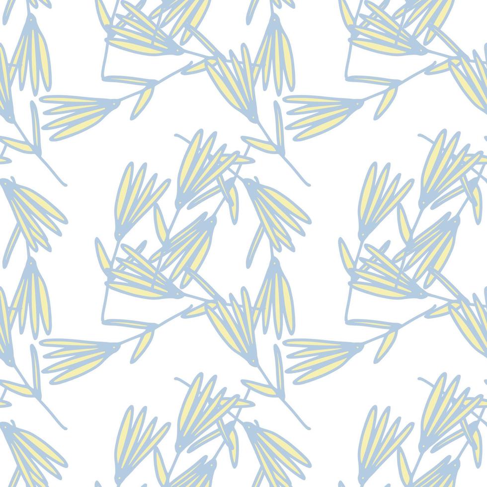 Chaotic little forest flowers seamless pattern on white background. Floral wallpaper. vector