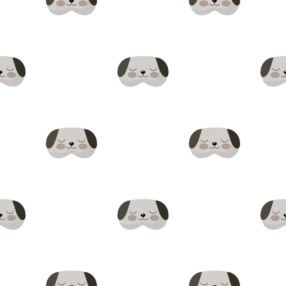 cabeza de perro color gris patrón geométrico sin costuras sobre fondo blanco. elemento de diseño gráfico infantil para diferentes propósitos. vector