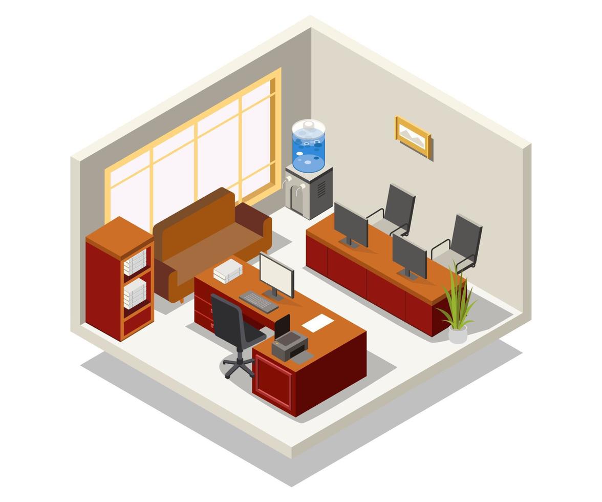 Office room meeting place vector