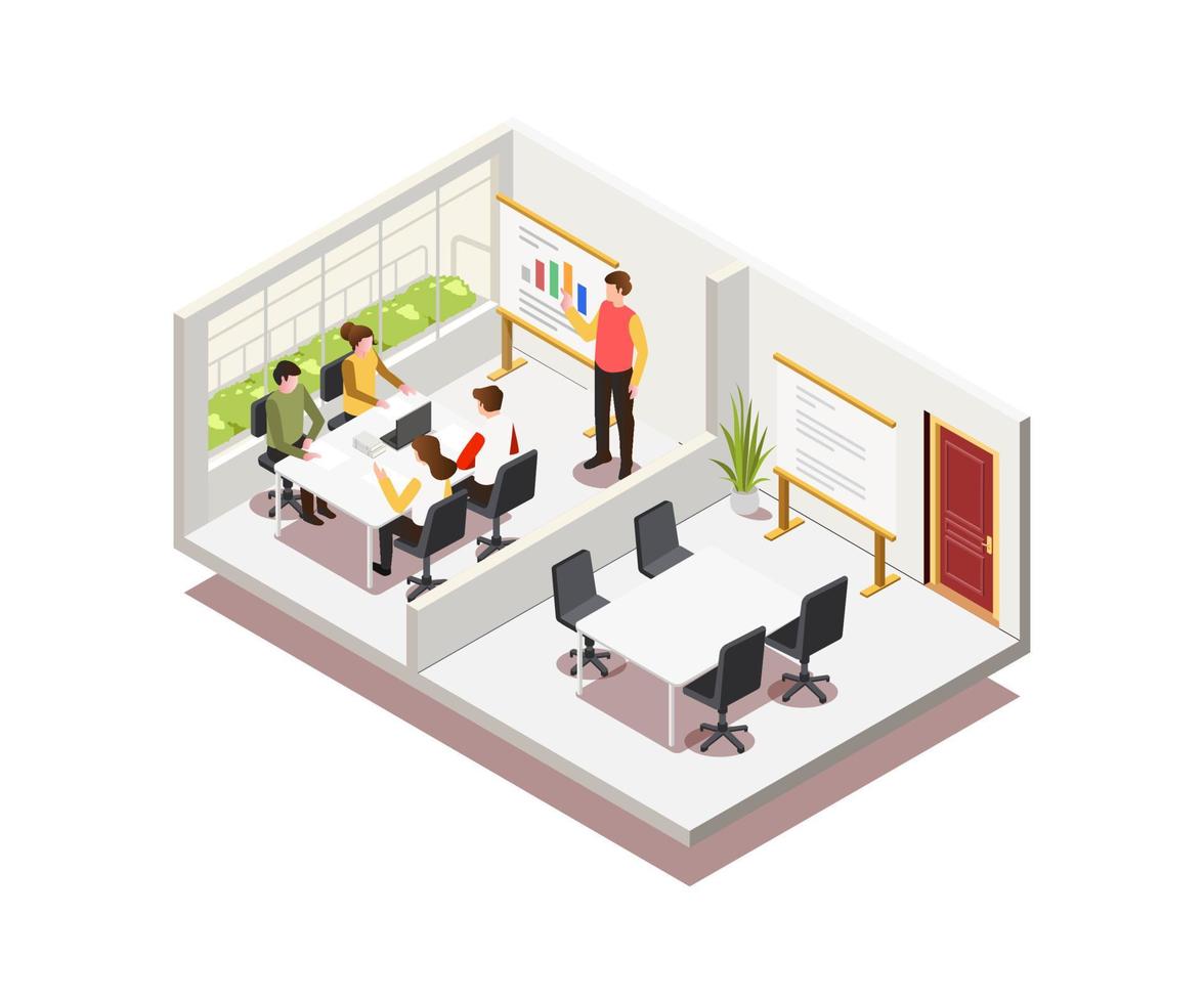 Office room meeting place vector