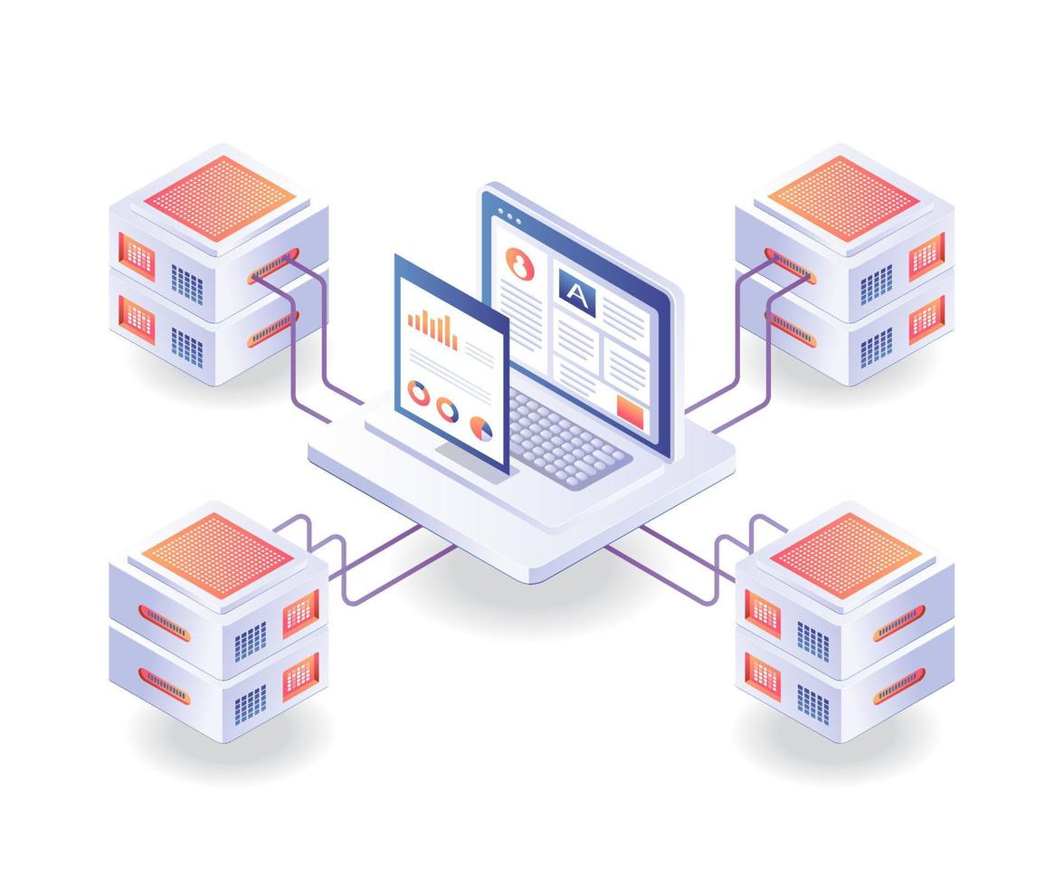 Computer network data analysis server vector