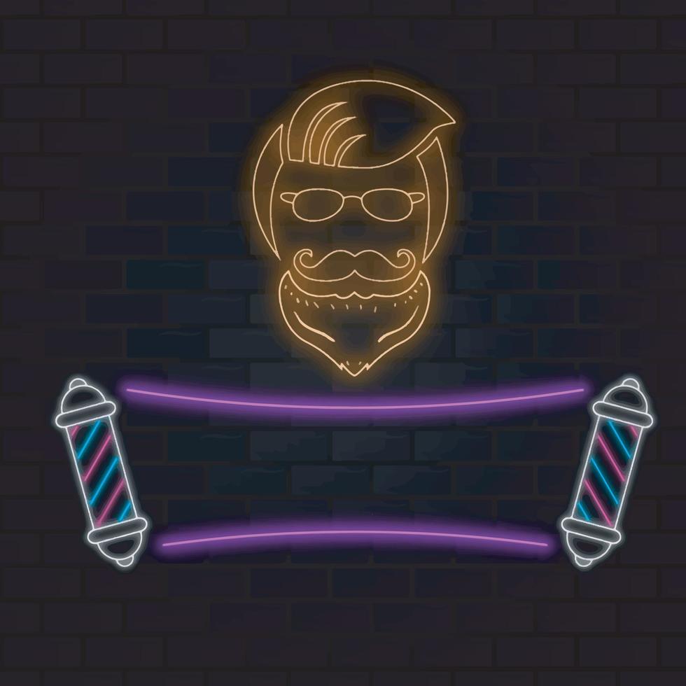 Barbershop Logo with blank label. 5638580 Vector Art at Vecteezy