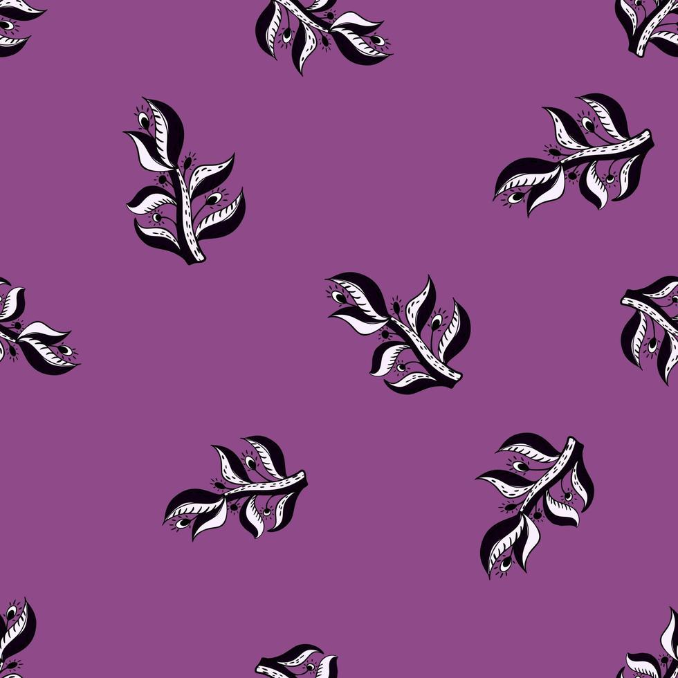 Folks flower seamless pattern. Ethnic floral motif background. vector