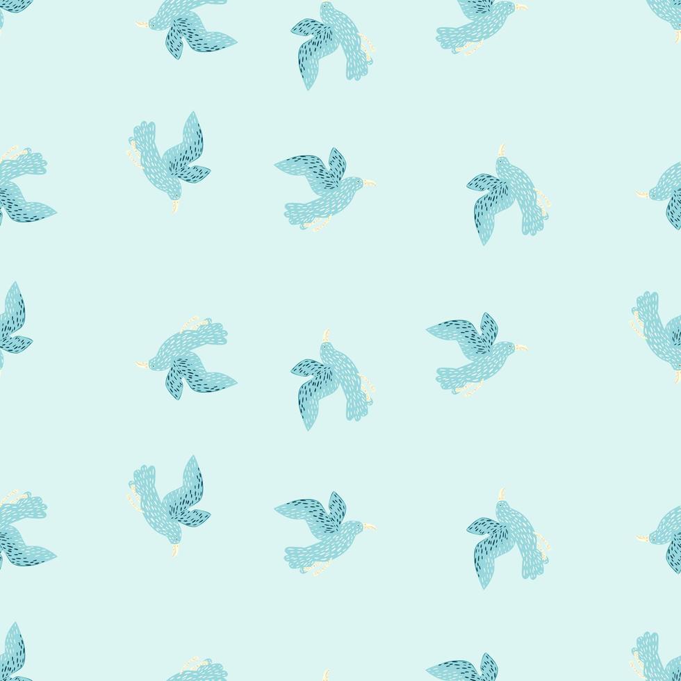 Seagulls seamless pattern. Background of sea birds. vector