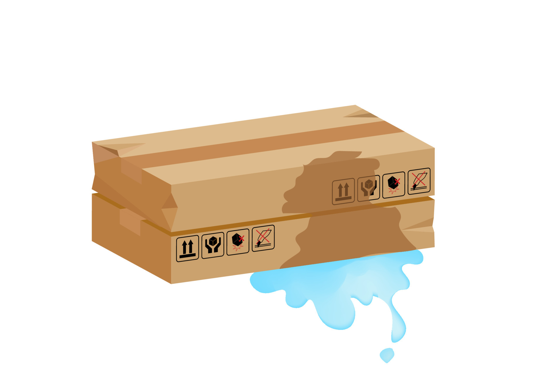 Damaged wet carton box, product packaging, torn brown packaging, symbol paper isolated on white background. flat style cartoon illustration vector 5638995 Vector Art at Vecteezy Damaged wet carton box, product packaging, torn brown packaging, symbol paper isolated on white background. flat style cartoon illustration vector 5638995 Vector Art at Vecteezy