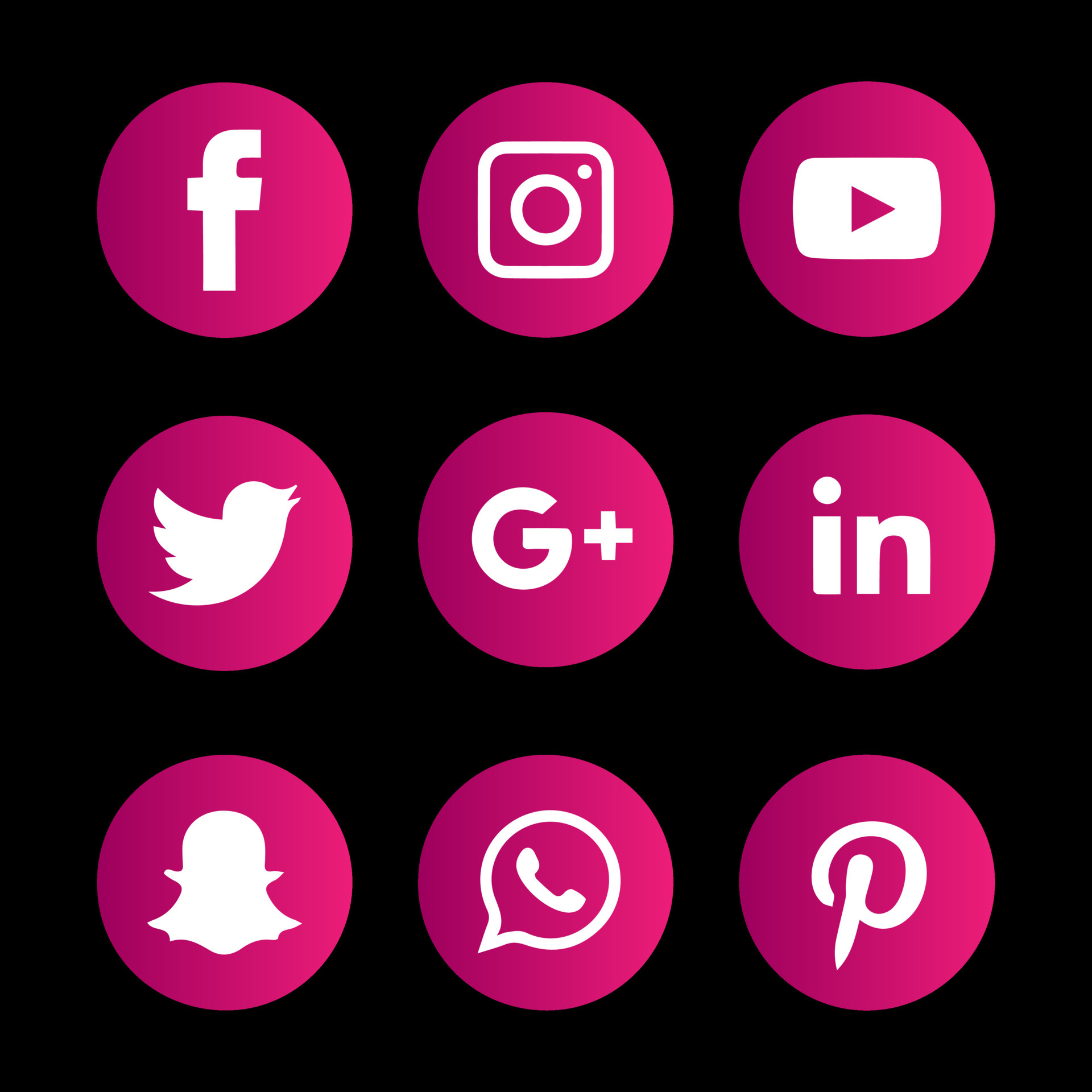 social media icons with flat design. simple icon design. 5639119 Vector ...