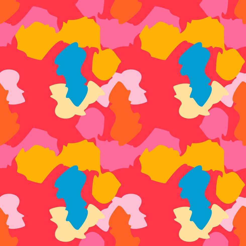 Camouflage seamless pattern. Irregular shapes endless wallpaper. Abstract animal print. vector