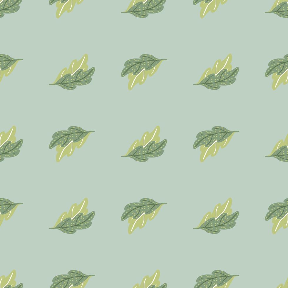 Leaves of oak seamless pattern. Hand drawn natural background . vector