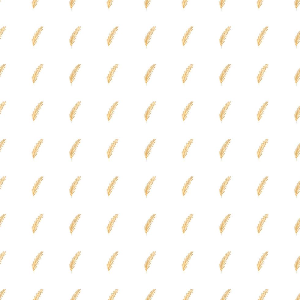 Organic isolated seamless pattern with small ear of wheat elements print. White background. Nature print. vector