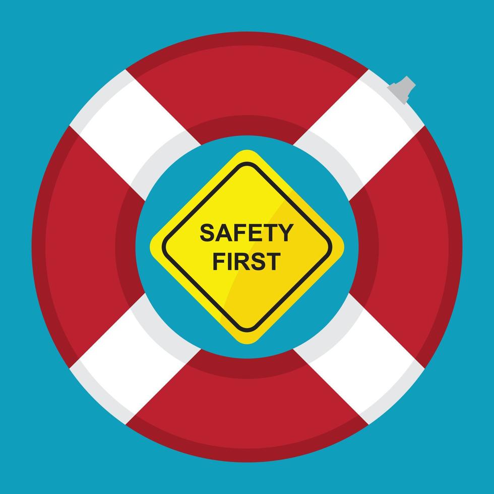 Symbol of lifebuoy for safety vector