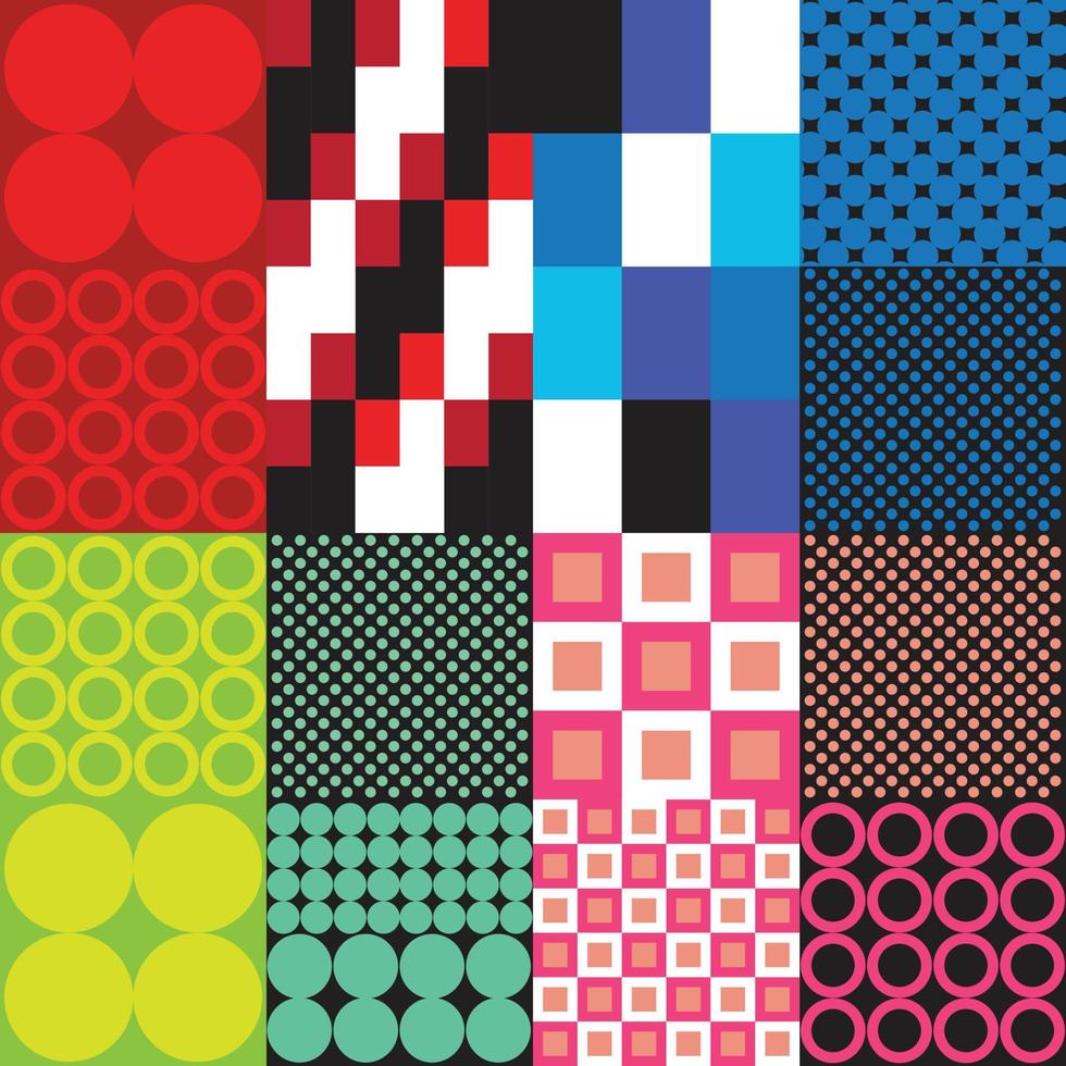 Abstract checkerboard color pattern design vector