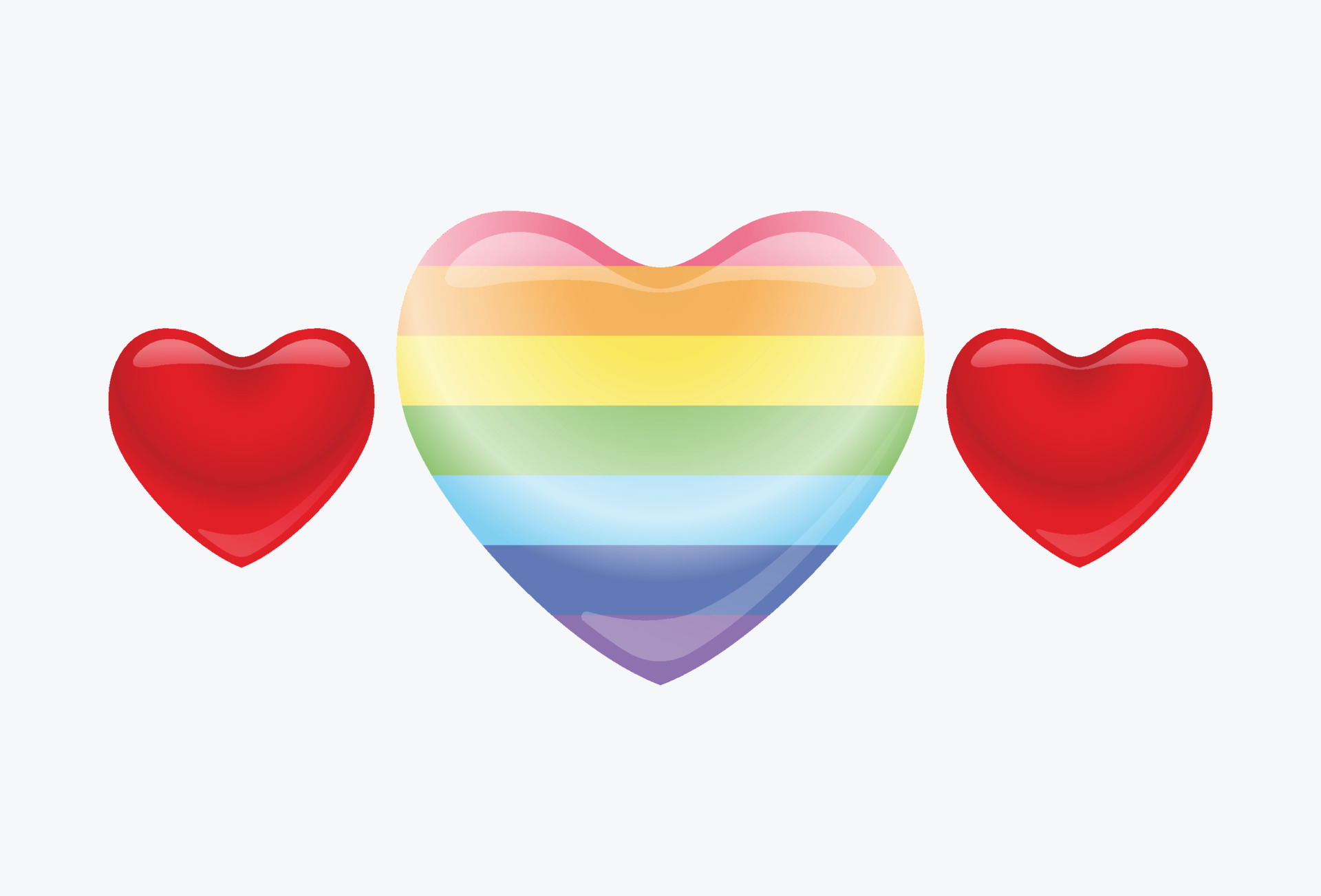 LGBT rainbow heart pride love symbol 5640059 Vector Art at Vecteezy