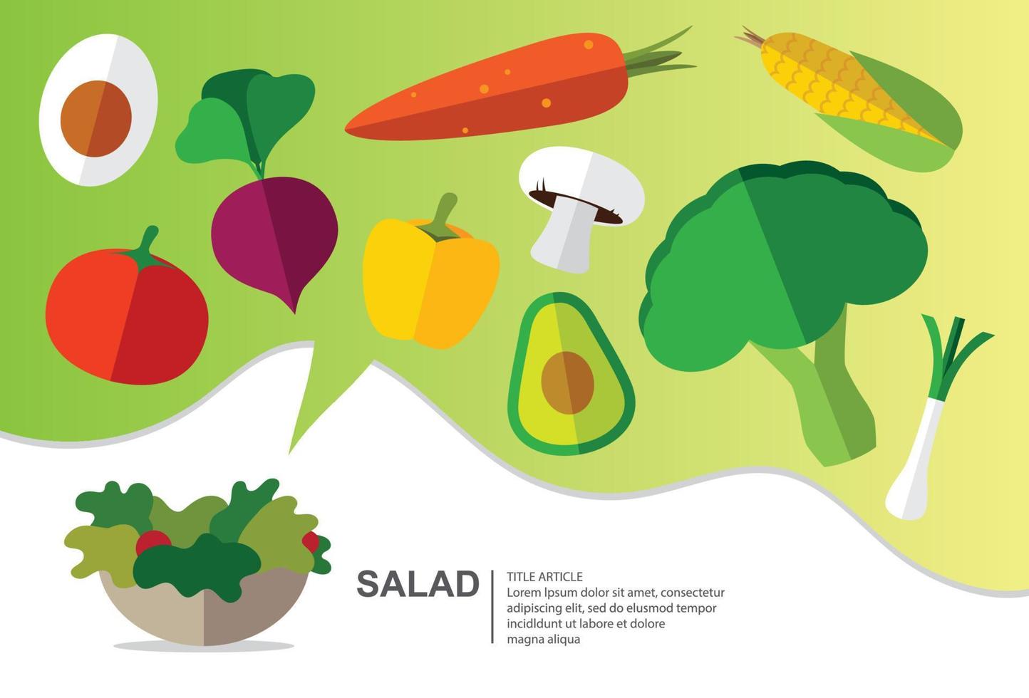 diseño de ilustración de vector de frutas y verduras