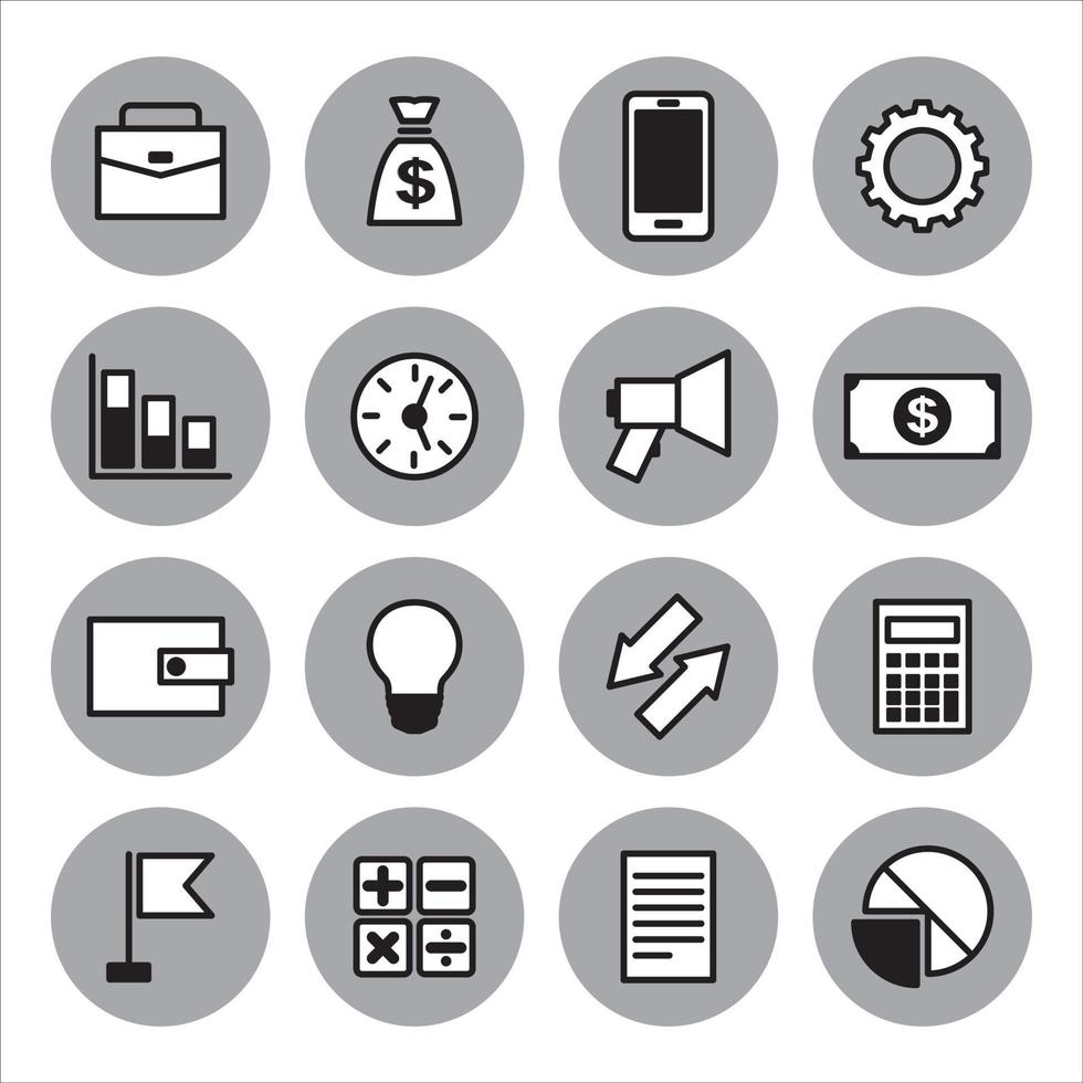 Black and white icon for business financial working vector