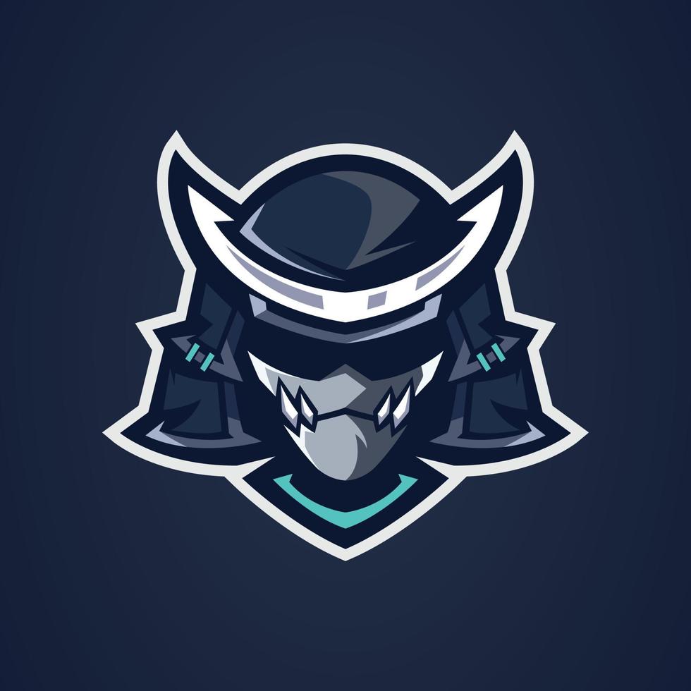 plantillas de logotipos de esports samuráis vector