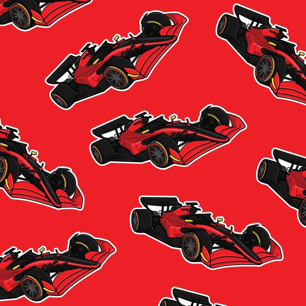 formula 1 car pattern illustration vector