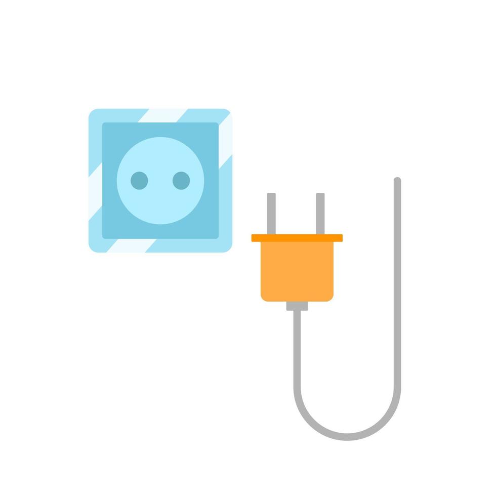 plug socket. flat vector design illustration isolated