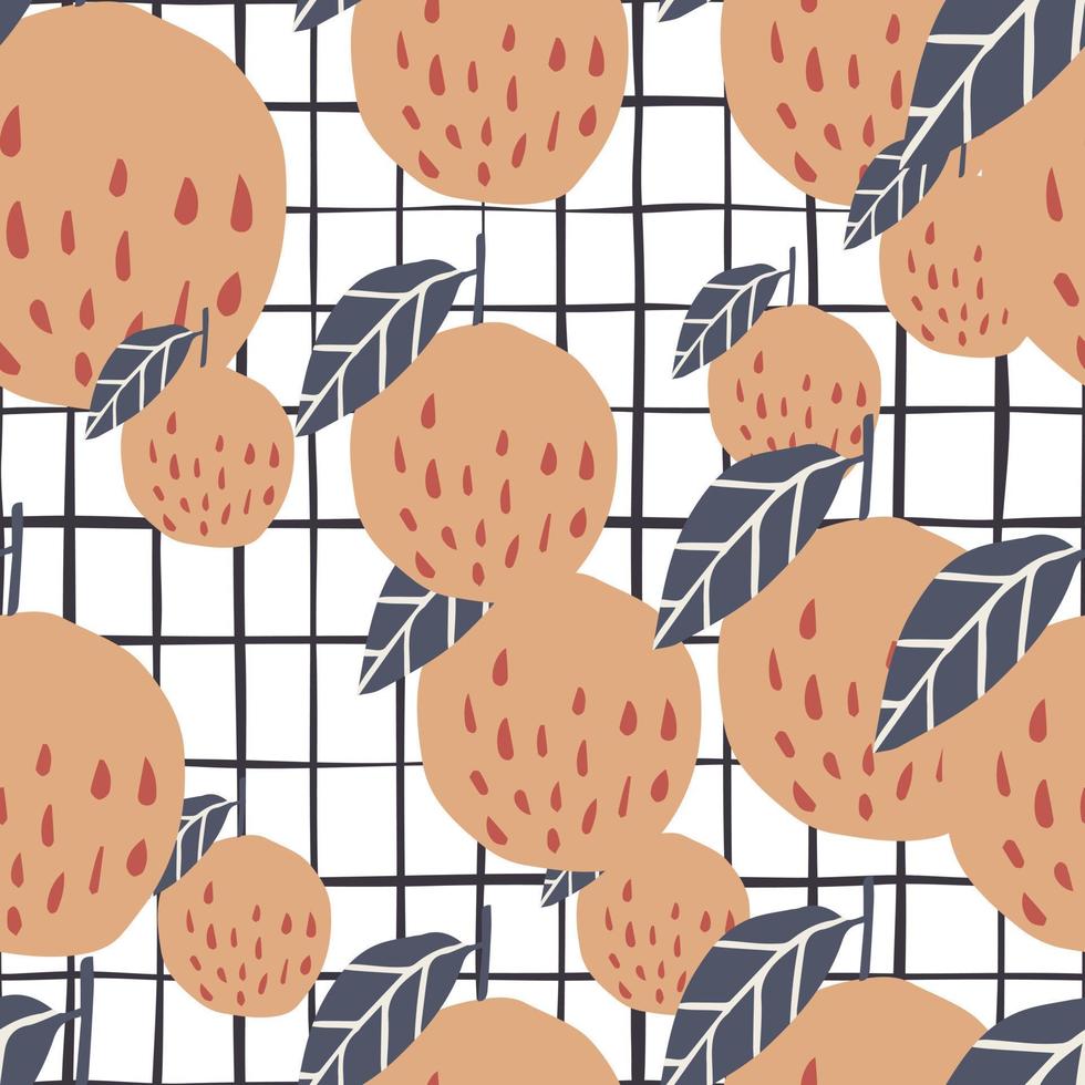 Ripe apples seamless pattern. Botanical print. Design for fabric vector