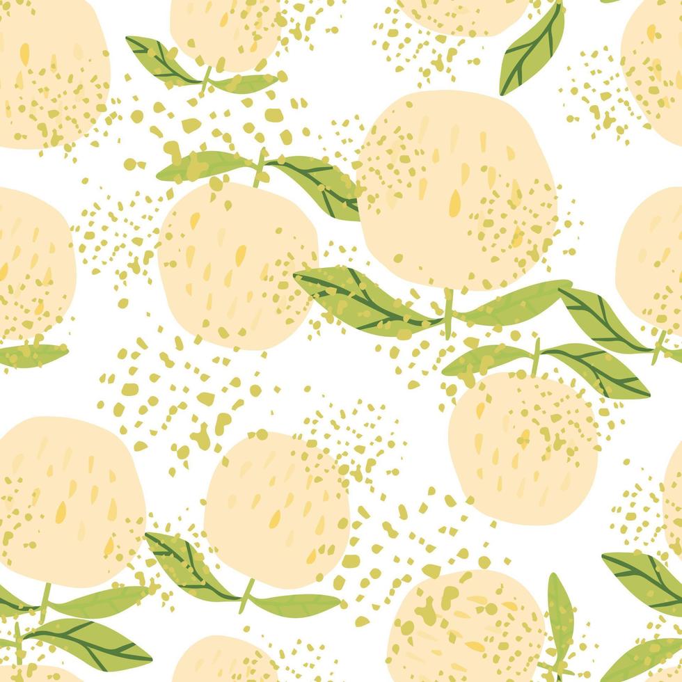 Abstract apples seamless pattern. Botanical print. Modern design vector