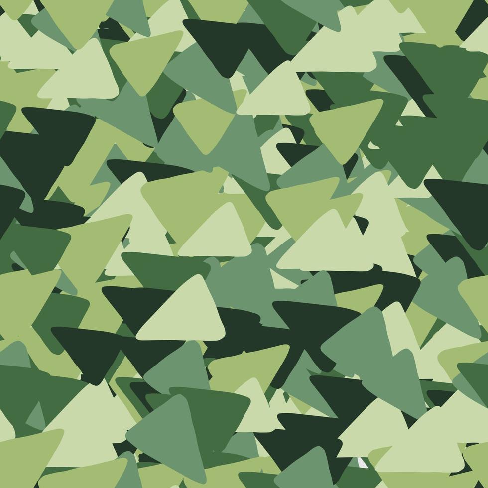 Abstract seamless pattern made of triangles in khaki tones. vector