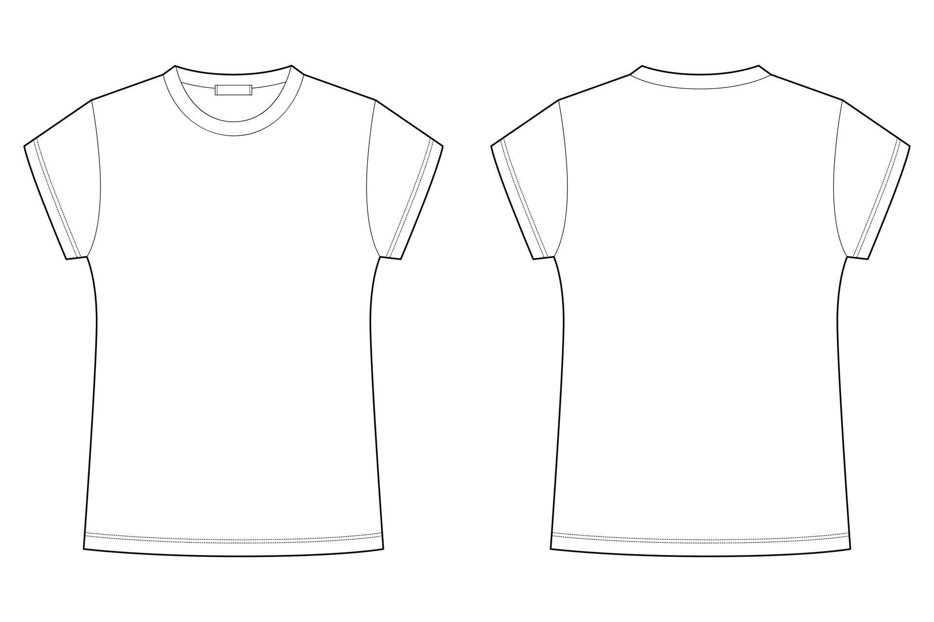 plain white t shirt drawing