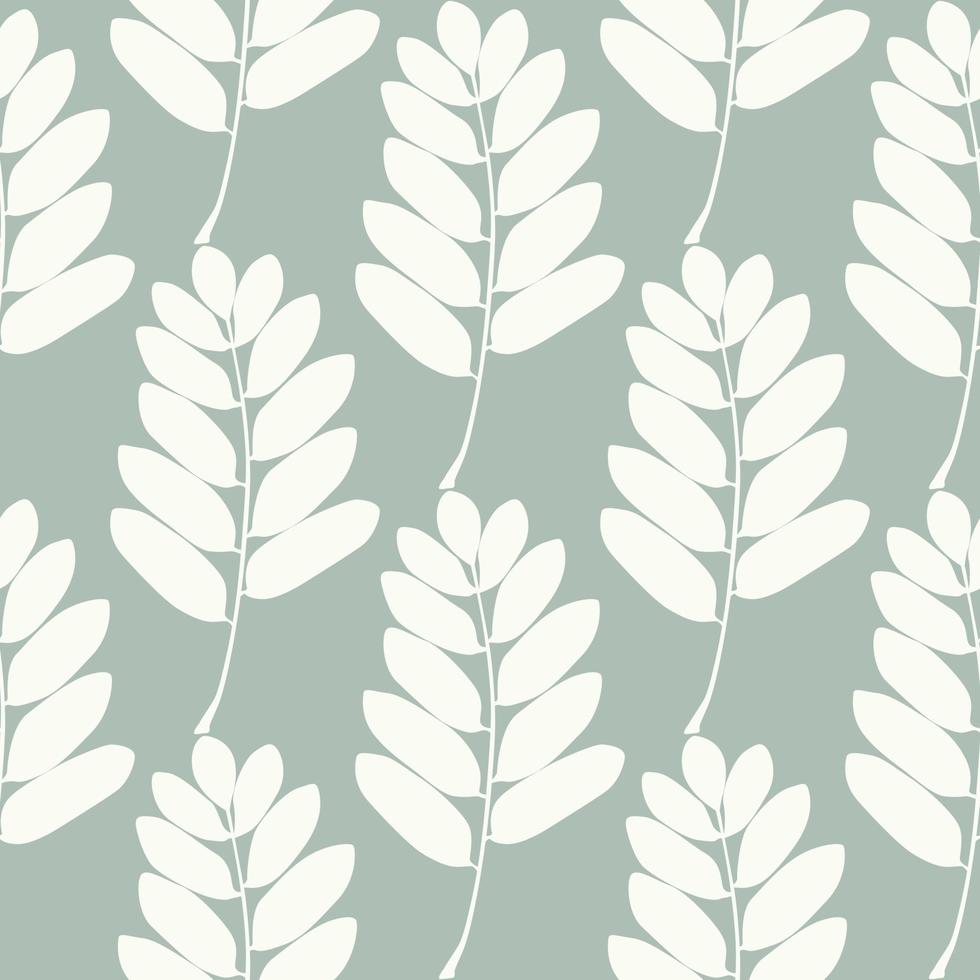 Seamless pattern with leaves. Botanical vintage leaf wallpaper. vector