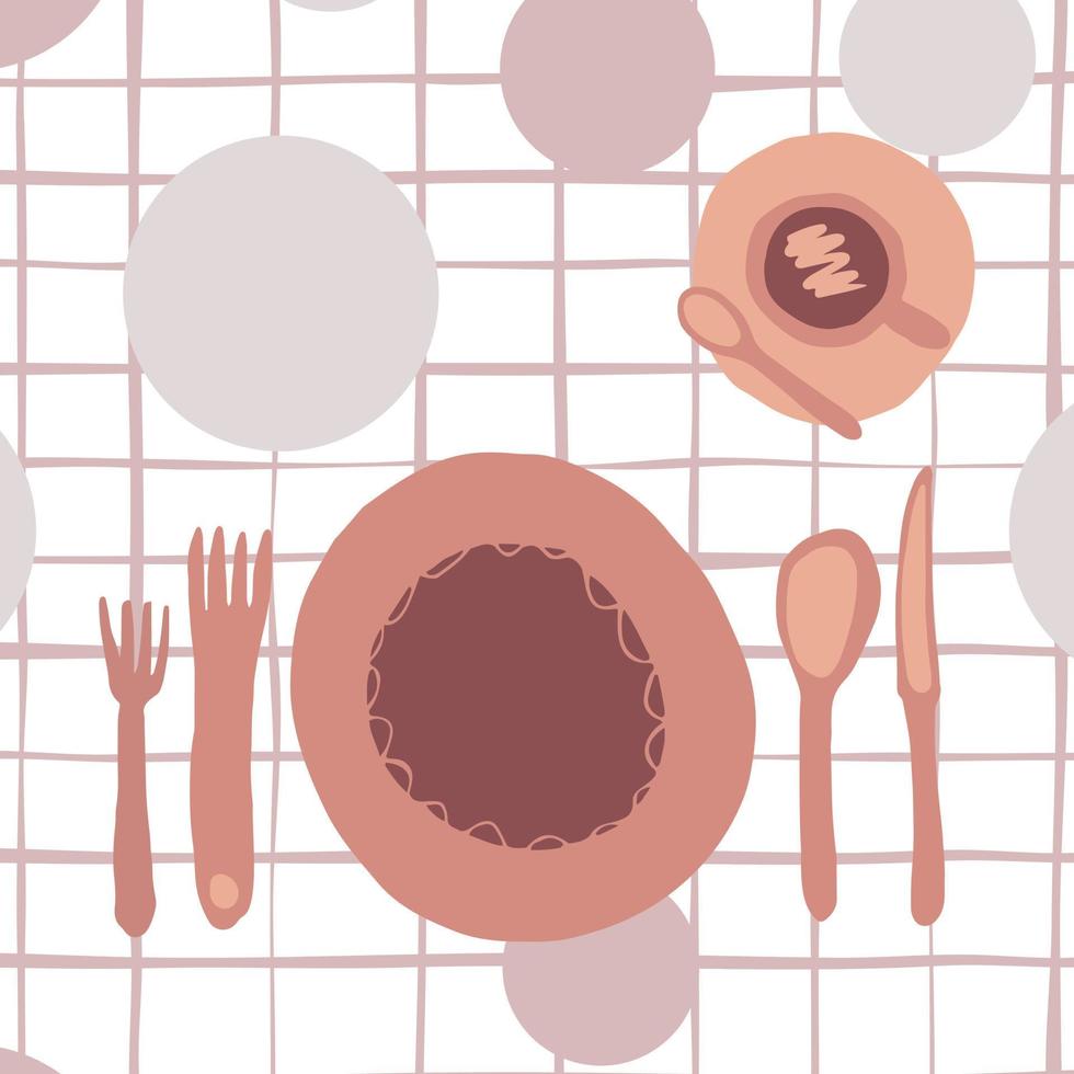 Diner object set isolated on light backdrop. vector