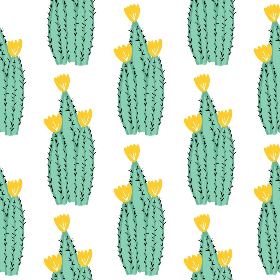 lindo fondo de pantalla de cactus sin fin. patrón sin costuras de cactus.  5641430 Vector en Vecteezy