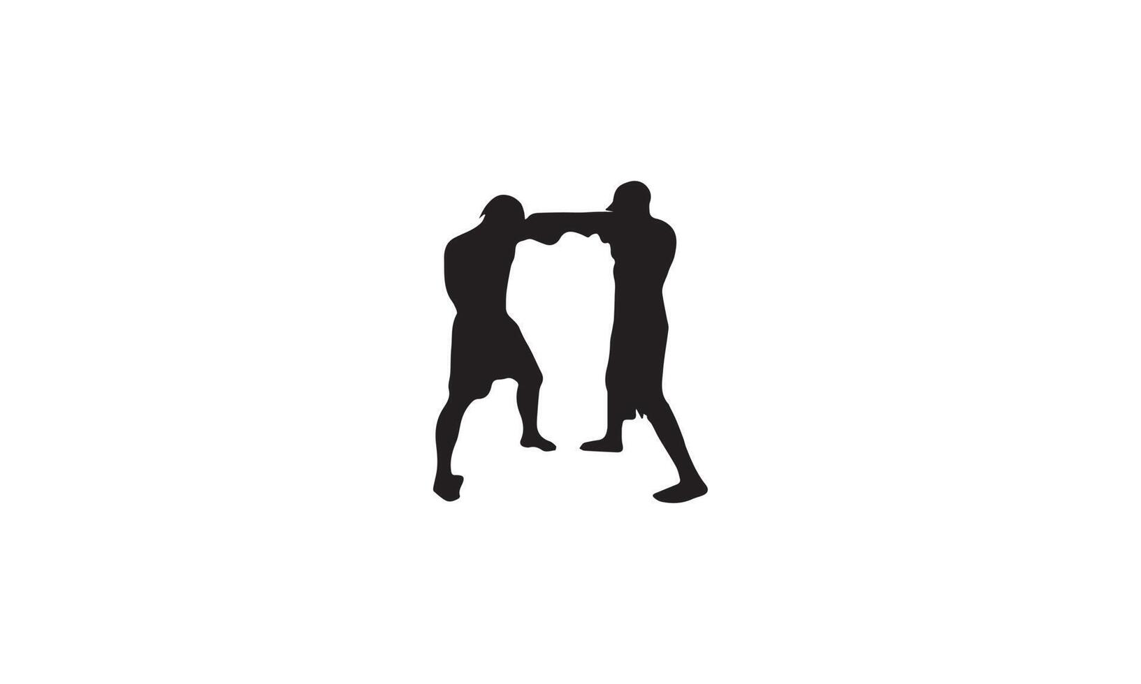 boxing vector illustration design black and white