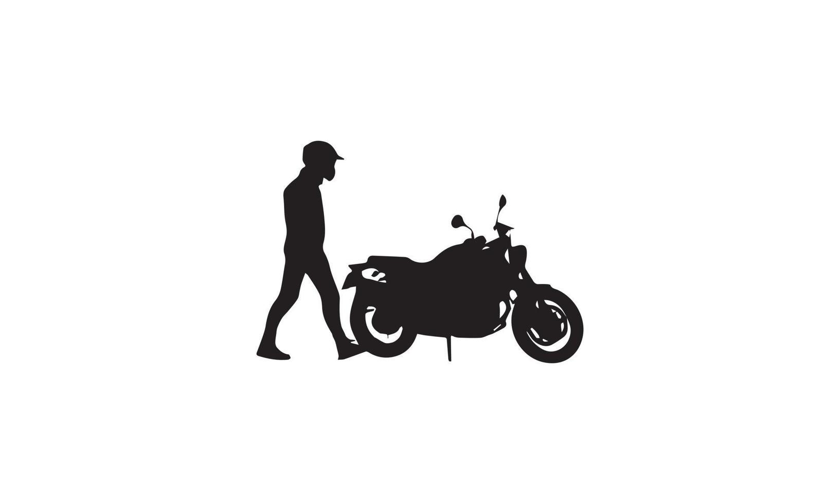 people riding motorcycle vector black and white