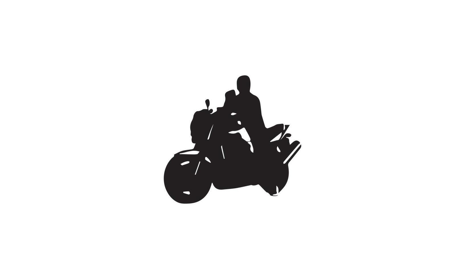 people riding motorcycle vector black and white