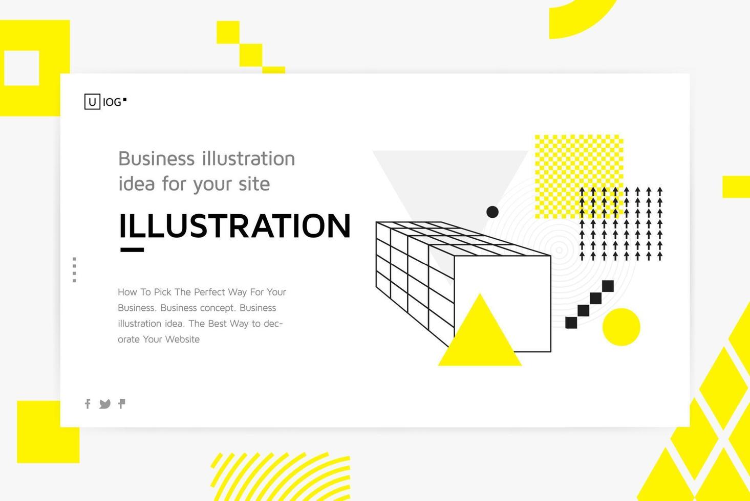 Vector illustration Landing page template
