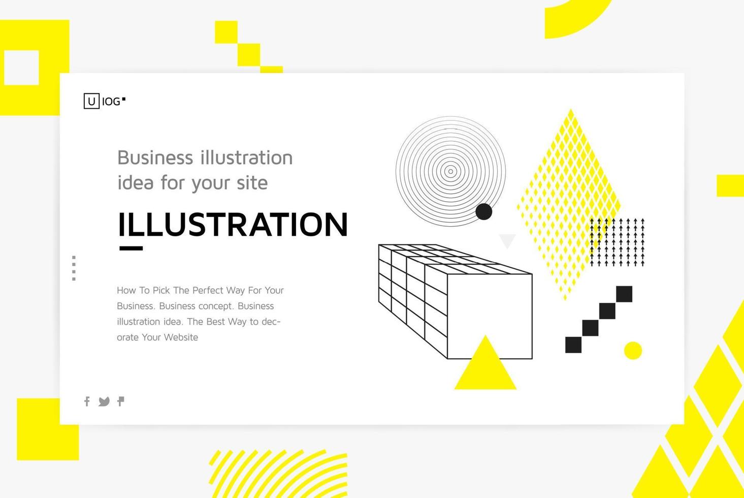 Vector illustration Landing page template