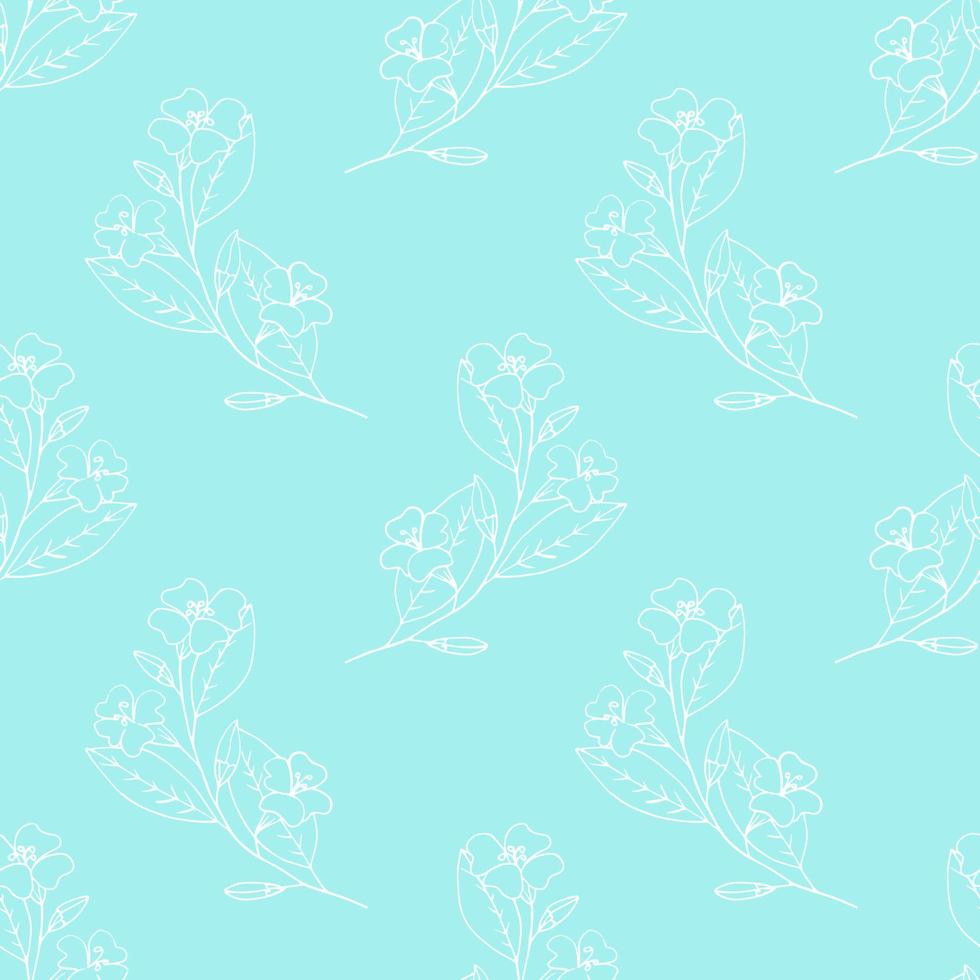 flowering twigs of cherry, apricot, fruit trees. spring seamless pattern. wallpaper, textile, wrapping paper, background. sketch hand drawn doodle style. minimalism. bloom, flowers. vector