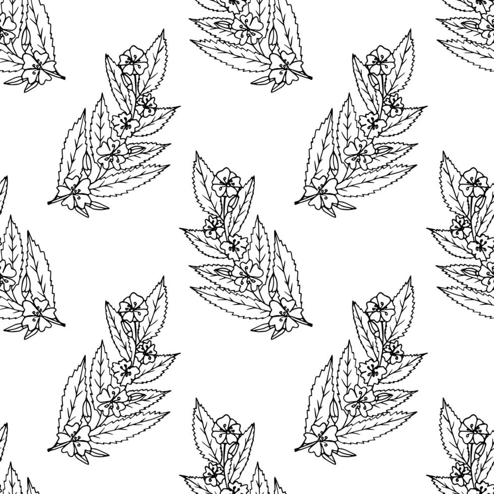 flowering twigs of cherry, apricot, fruit trees. spring seamless pattern. wallpaper, textile, wrapping paper, background. sketch hand drawn doodle style. minimalism. bloom, flowers. vector