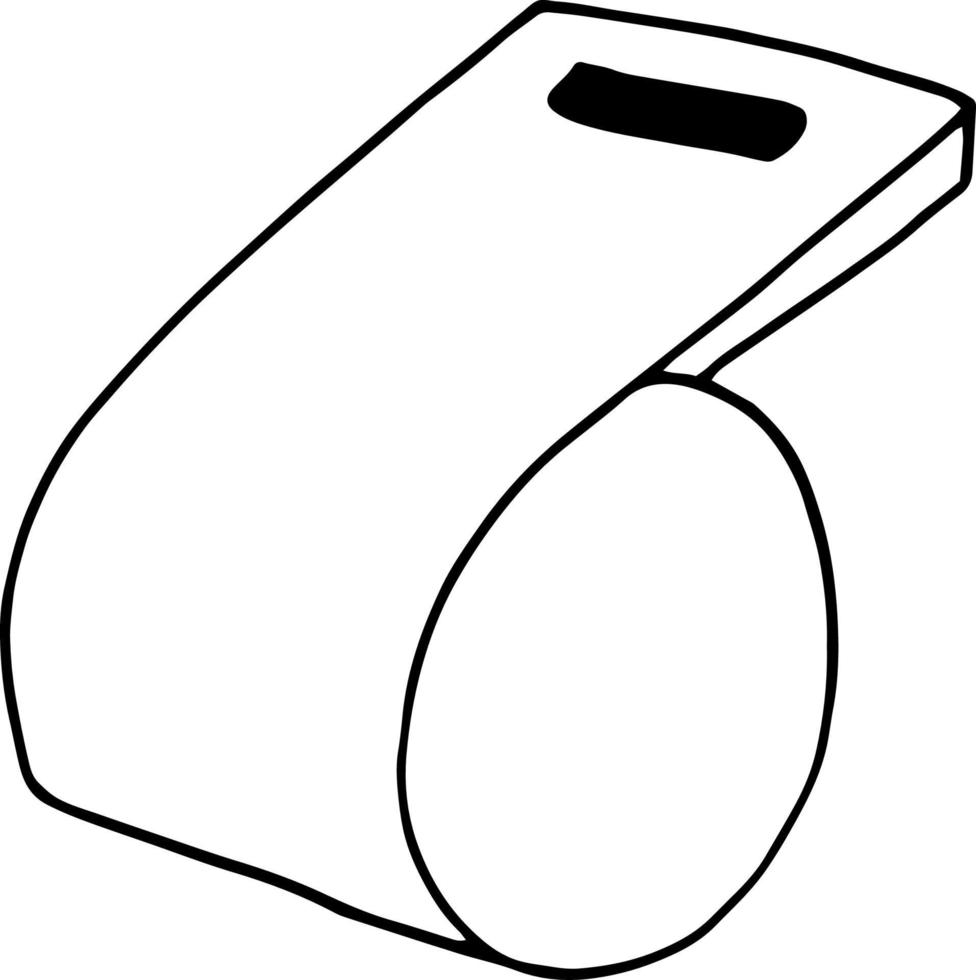 whistle icon. hand drawn doodle. , scandinavian, minimalism, monochrome. sport, referee, sound. vector