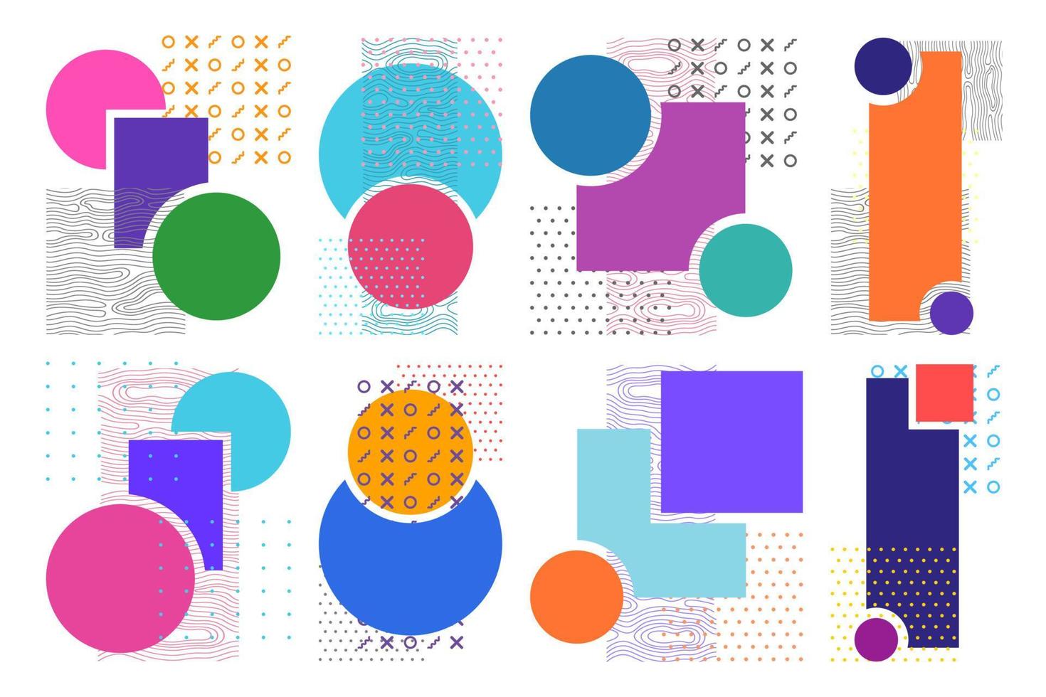 minimal abstract geometric graphic elements vector