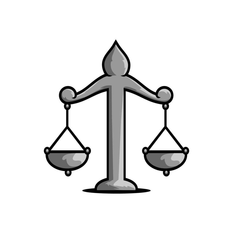 ilustración vectorial de la balanza de la justicia vector