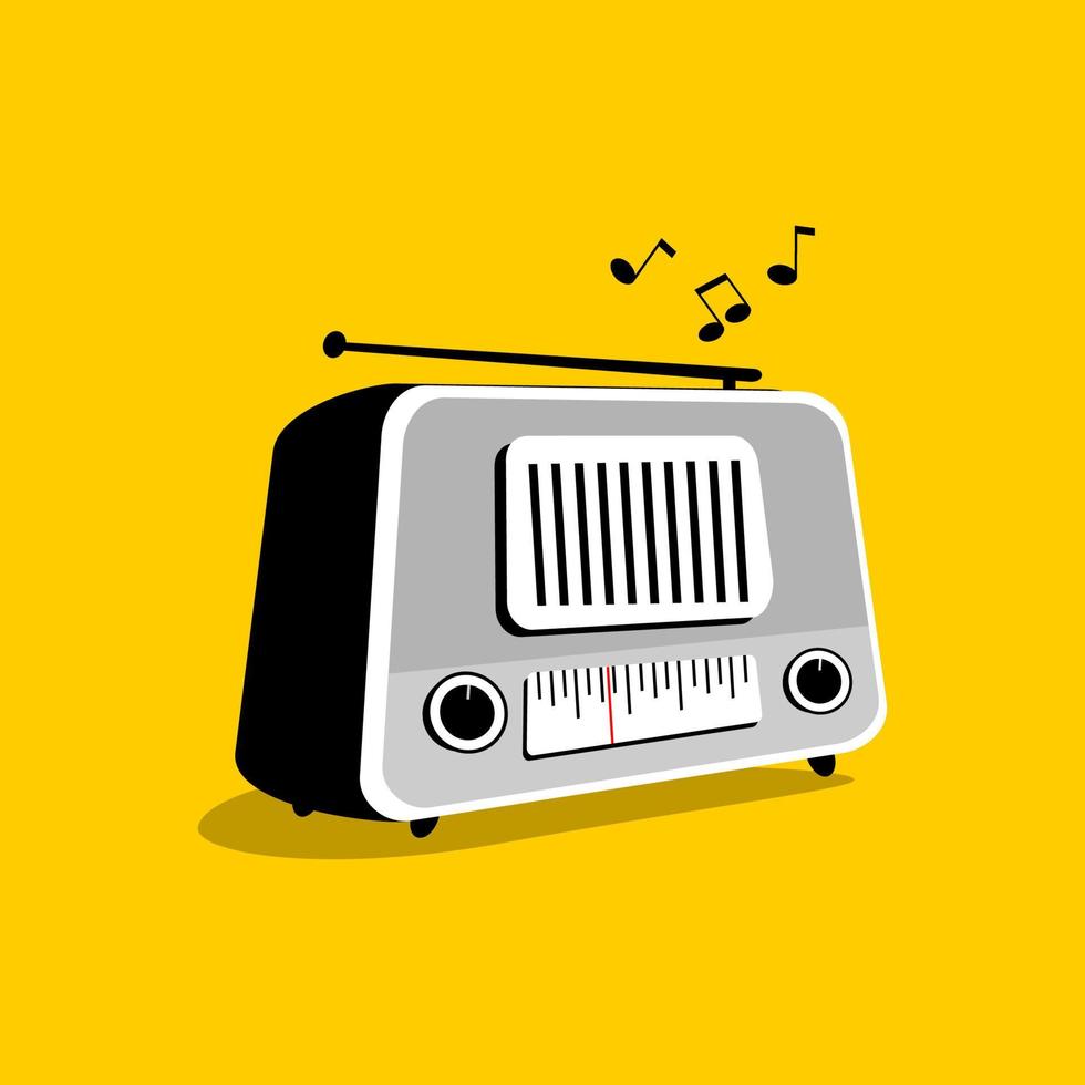 RADIO VECTOR ON WHITE BACKGROUND