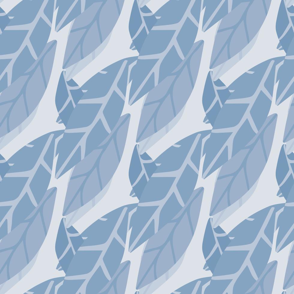 Abstact simple style leaves wallpaper. Hand draw seamless pattern. vector